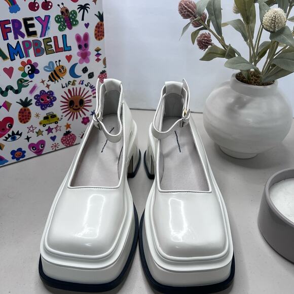 Jeffrey Campbell White Platform Shoes - Picture 5 of 11